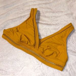 Yellow Tie Back Swim Top